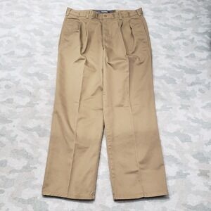 Duxbak‎ Pants Mens 37x29.5 Brown Pockets Pleated